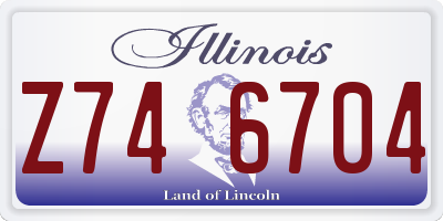 IL license plate Z746704