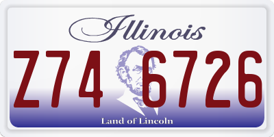 IL license plate Z746726