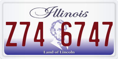 IL license plate Z746747