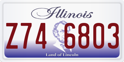 IL license plate Z746803