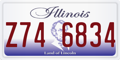 IL license plate Z746834