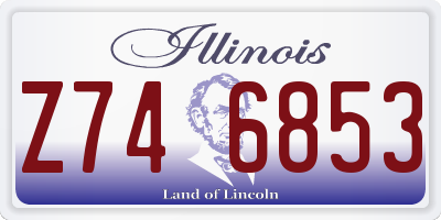IL license plate Z746853