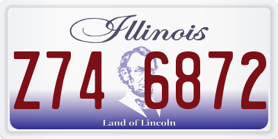 IL license plate Z746872