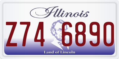 IL license plate Z746890