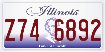 IL license plate Z746892
