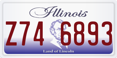 IL license plate Z746893