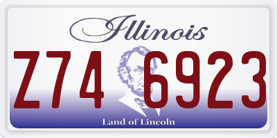 IL license plate Z746923
