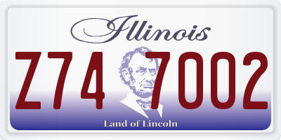 IL license plate Z747002