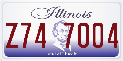 IL license plate Z747004