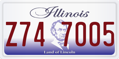 IL license plate Z747005