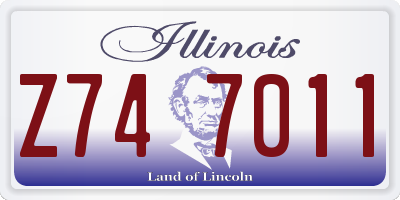 IL license plate Z747011