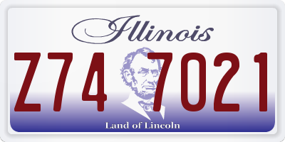 IL license plate Z747021