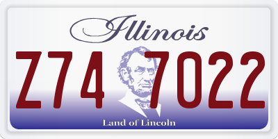 IL license plate Z747022