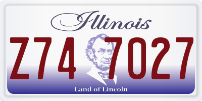 IL license plate Z747027