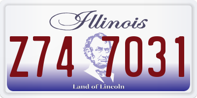 IL license plate Z747031