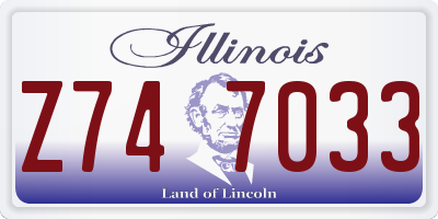 IL license plate Z747033