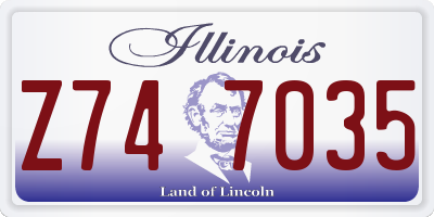 IL license plate Z747035