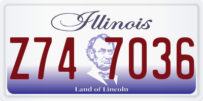 IL license plate Z747036