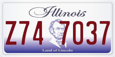 IL license plate Z747037