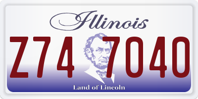 IL license plate Z747040