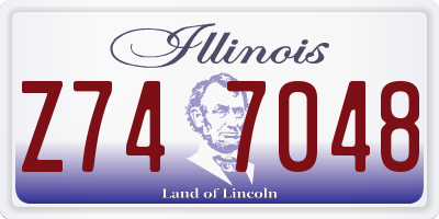 IL license plate Z747048