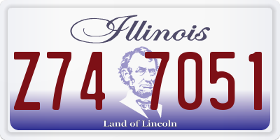 IL license plate Z747051