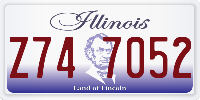 IL license plate Z747052