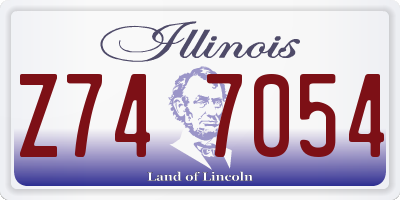 IL license plate Z747054