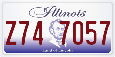 IL license plate Z747057