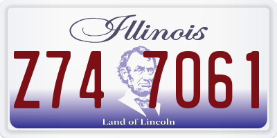 IL license plate Z747061