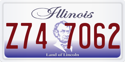 IL license plate Z747062