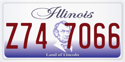 IL license plate Z747066