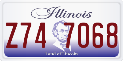 IL license plate Z747068