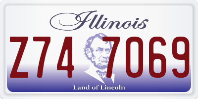 IL license plate Z747069