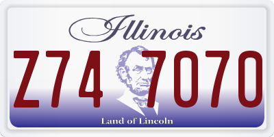 IL license plate Z747070