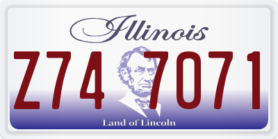 IL license plate Z747071