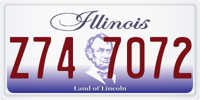 IL license plate Z747072