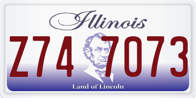 IL license plate Z747073