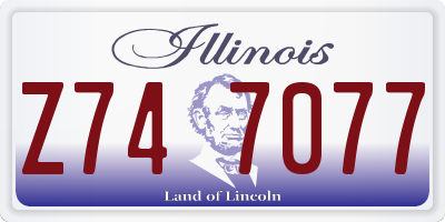 IL license plate Z747077