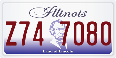 IL license plate Z747080