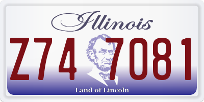 IL license plate Z747081