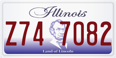 IL license plate Z747082