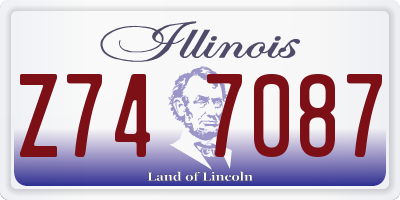IL license plate Z747087