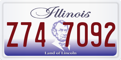 IL license plate Z747092
