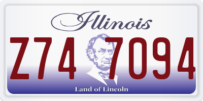 IL license plate Z747094