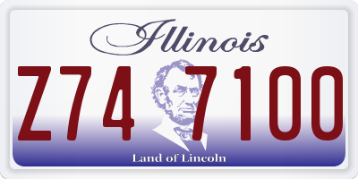 IL license plate Z747100