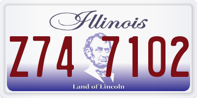 IL license plate Z747102
