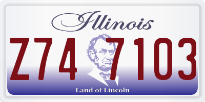 IL license plate Z747103