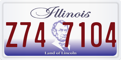 IL license plate Z747104