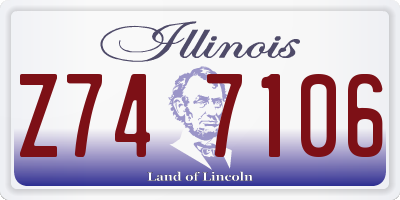IL license plate Z747106